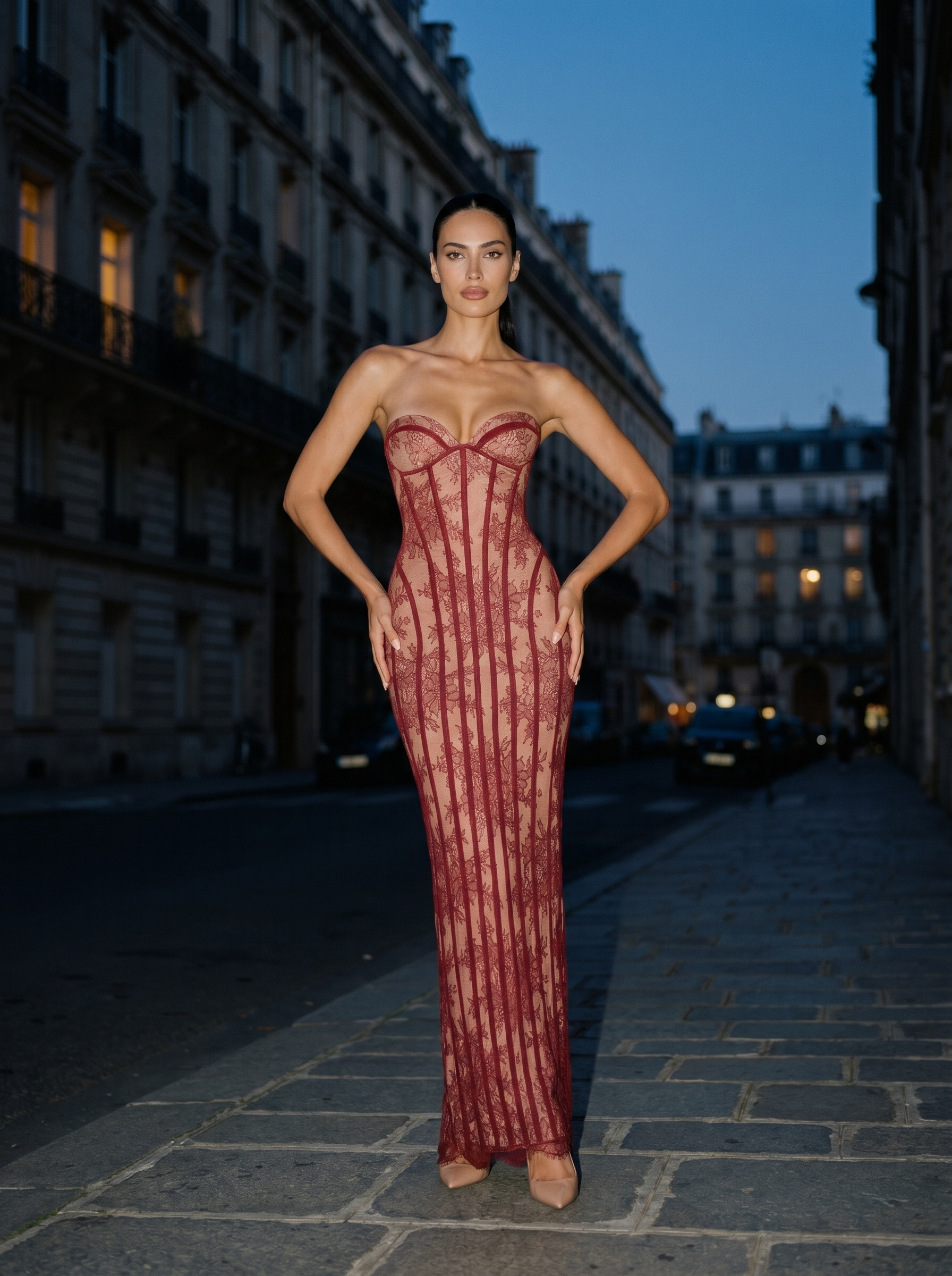 SOLEIL | COCKTAIL MAXI DRESS - Burgundy