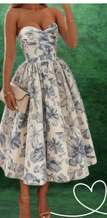 MAXINE | FLORAL EVENING GOWN - Picture Color