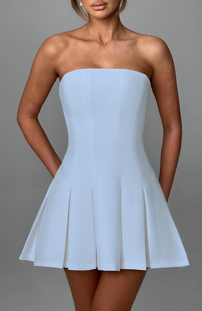 ESME | FLARED STRAPLESS MINI DRESS