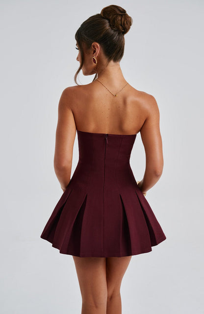 ESME | FLARED STRAPLESS MINI DRESS