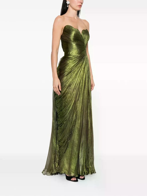 NELLA | STRAPLESS MAXI DRESS - Green