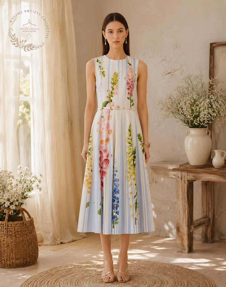 SIA | WOMEN MIDI DRESS - Multicolor