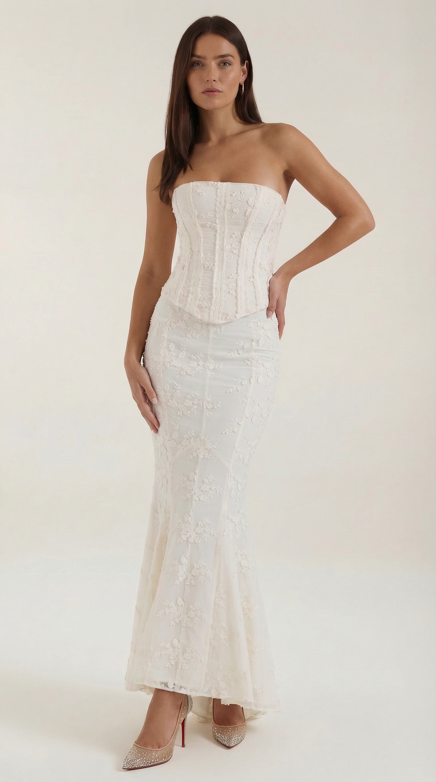FRANCES | STRAPLESS MAXI DRESS - White