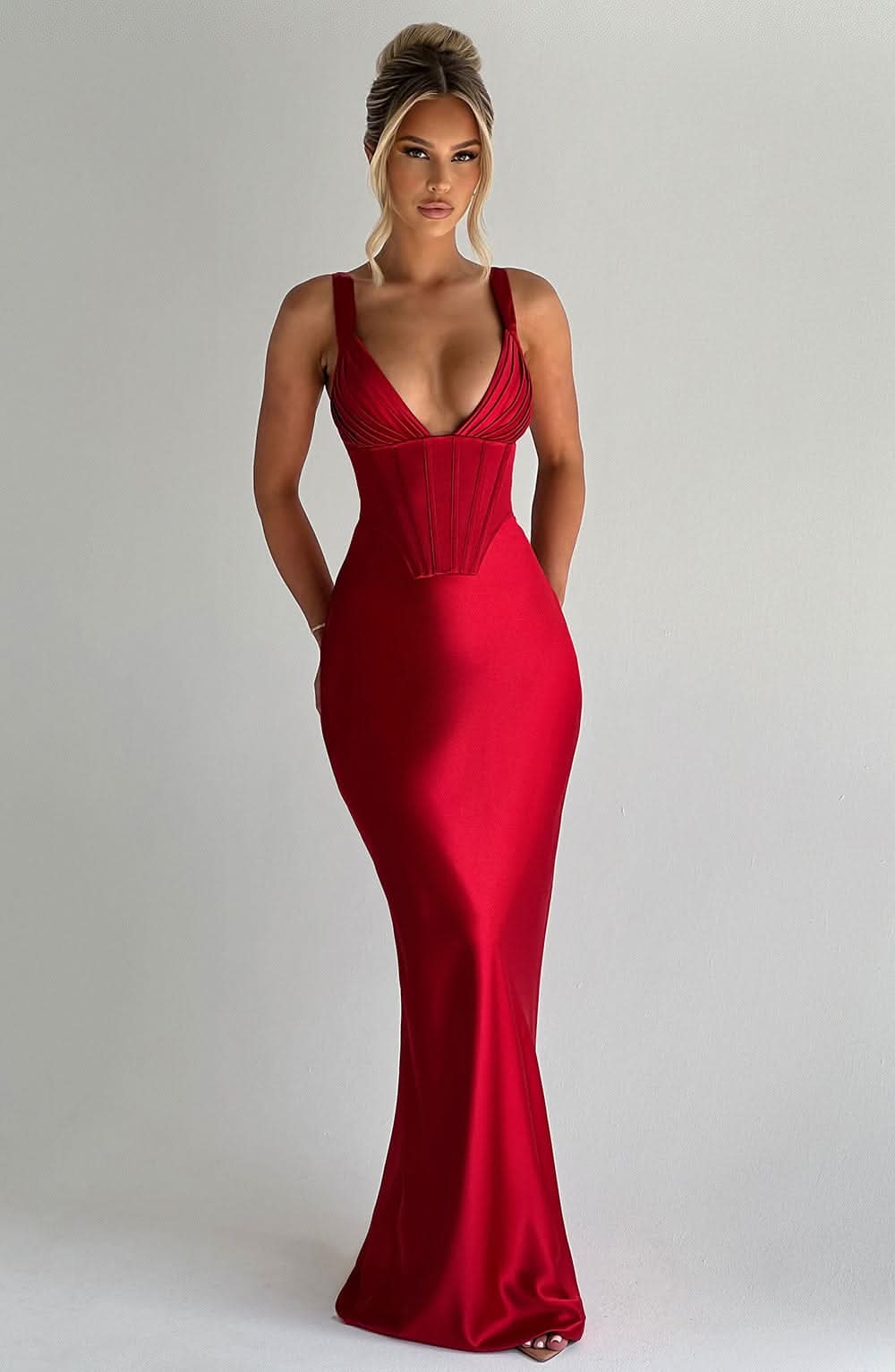 HATTIE | PINAFORE MAXI DRESS