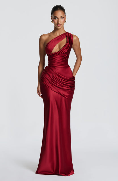 HELENA | CUTOUT PLUNGE MAXI DRESS
