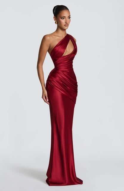HELENA | CUTOUT PLUNGE MAXI DRESS