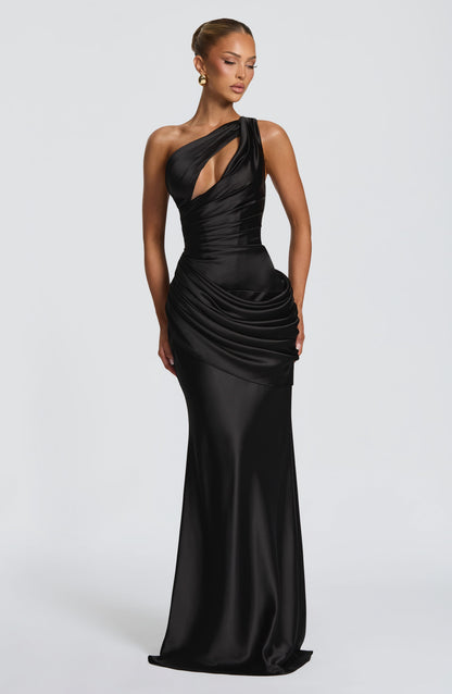 HELENA | CUTOUT PLUNGE MAXI DRESS