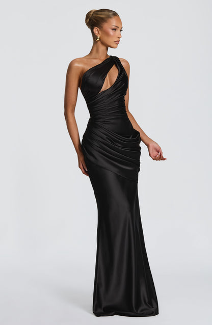 HELENA | CUTOUT PLUNGE MAXI DRESS