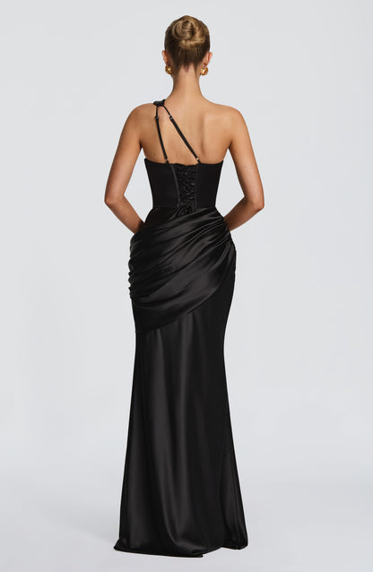 HELENA | CUTOUT PLUNGE MAXI DRESS