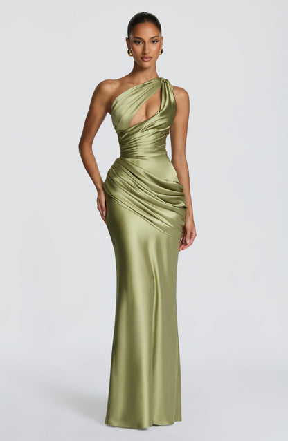 HELENA | CUTOUT PLUNGE MAXI DRESS