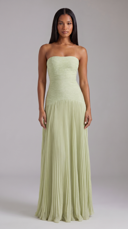 ZOLA | STRAPLESS MAXI DRESS - Sage Green