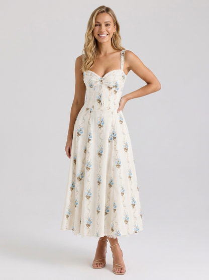 KIARA | FLORAL BACKLESS MAXI DRESS