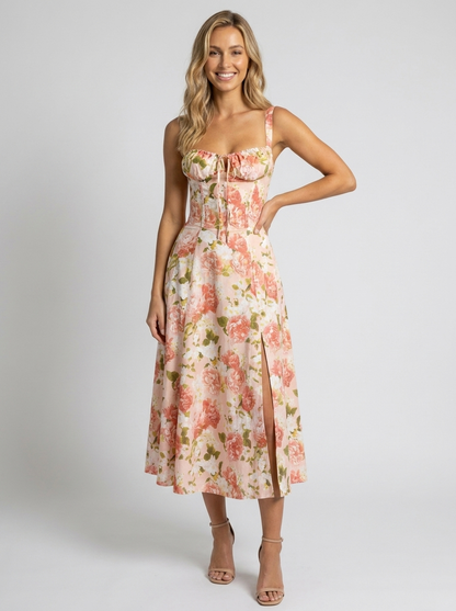 KIARA | FLORAL BACKLESS MAXI DRESS