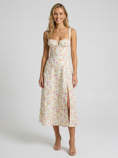 KIARA | FLORAL BACKLESS MAXI DRESS