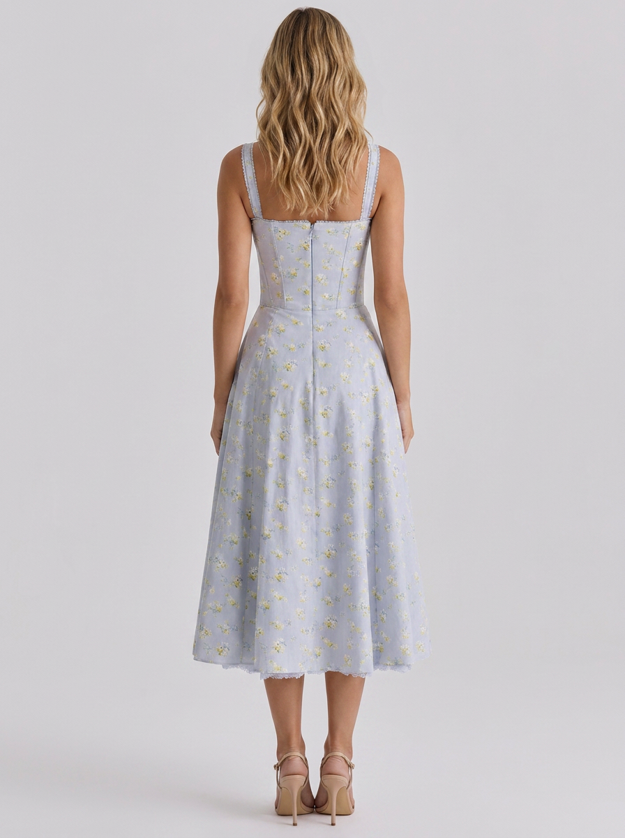 KIARA | FLORAL BACKLESS MAXI DRESS