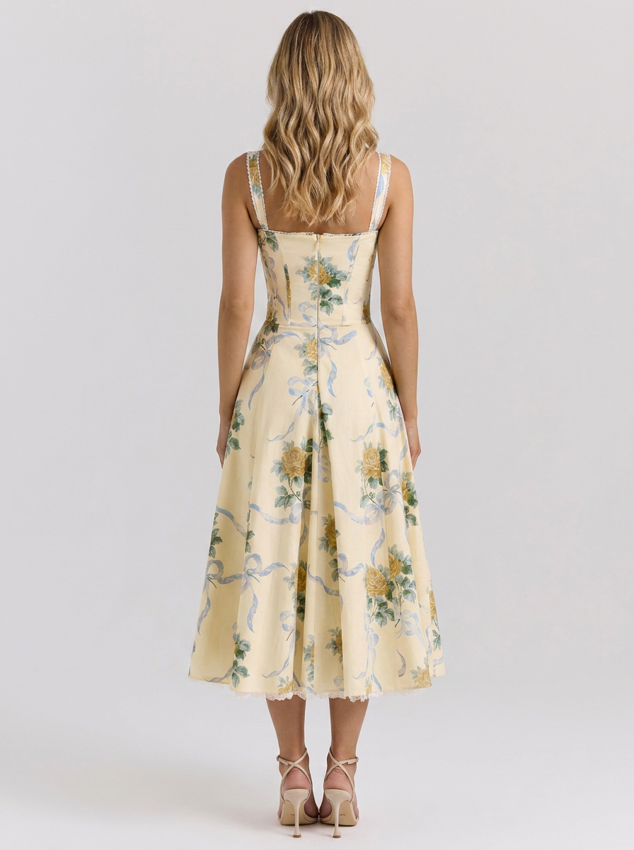 KIARA | FLORAL BACKLESS MAXI DRESS