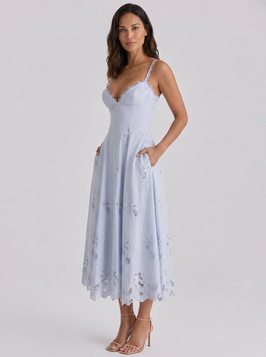 ZAINA | FLORAL CUTOUT MAXI DRESS