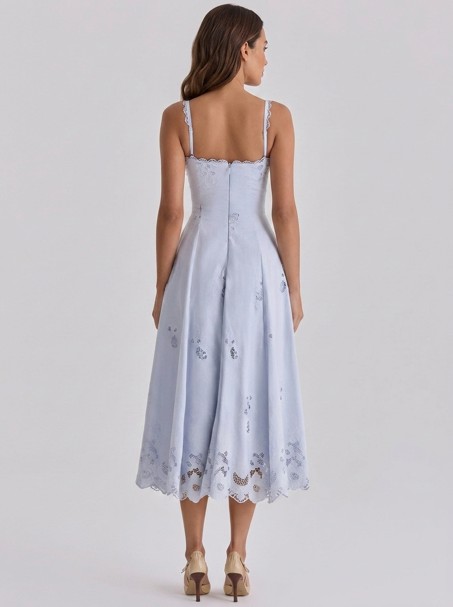 ZAINA | FLORAL CUTOUT MAXI DRESS