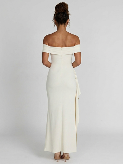ISABELLA | RUCHED OFF MAXI DRESS