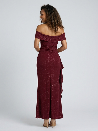 ISABELLA | RUCHED OFF MAXI DRESS