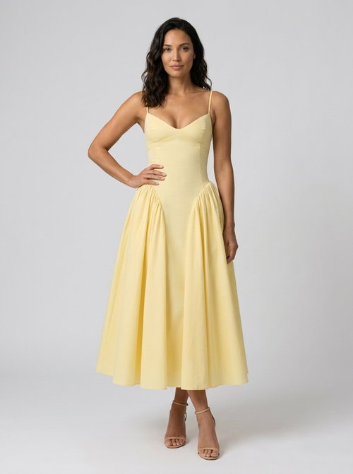 FARAH | MIDI DRESS - Yellow