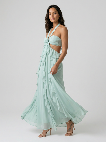DAHLIA | FLORAL BACKLESS MAXI DRESS