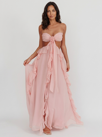 DAHLIA | FLORAL BACKLESS MAXI DRESS