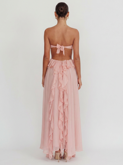DAHLIA | FLORAL BACKLESS MAXI DRESS