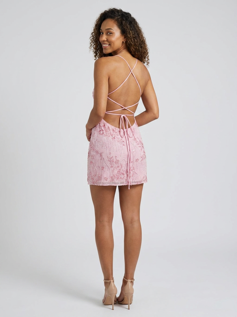 ZARA | FLORAL OPEN MINI DRESS