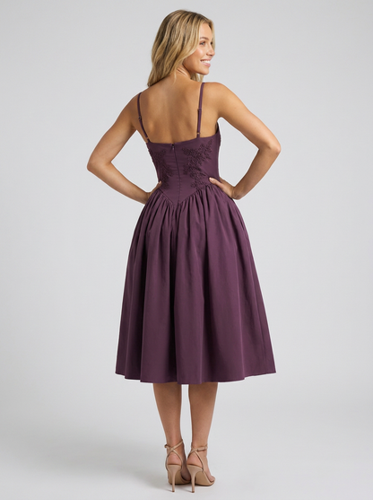 ORABEL | FLORAL PLEATED MIDI DRESS