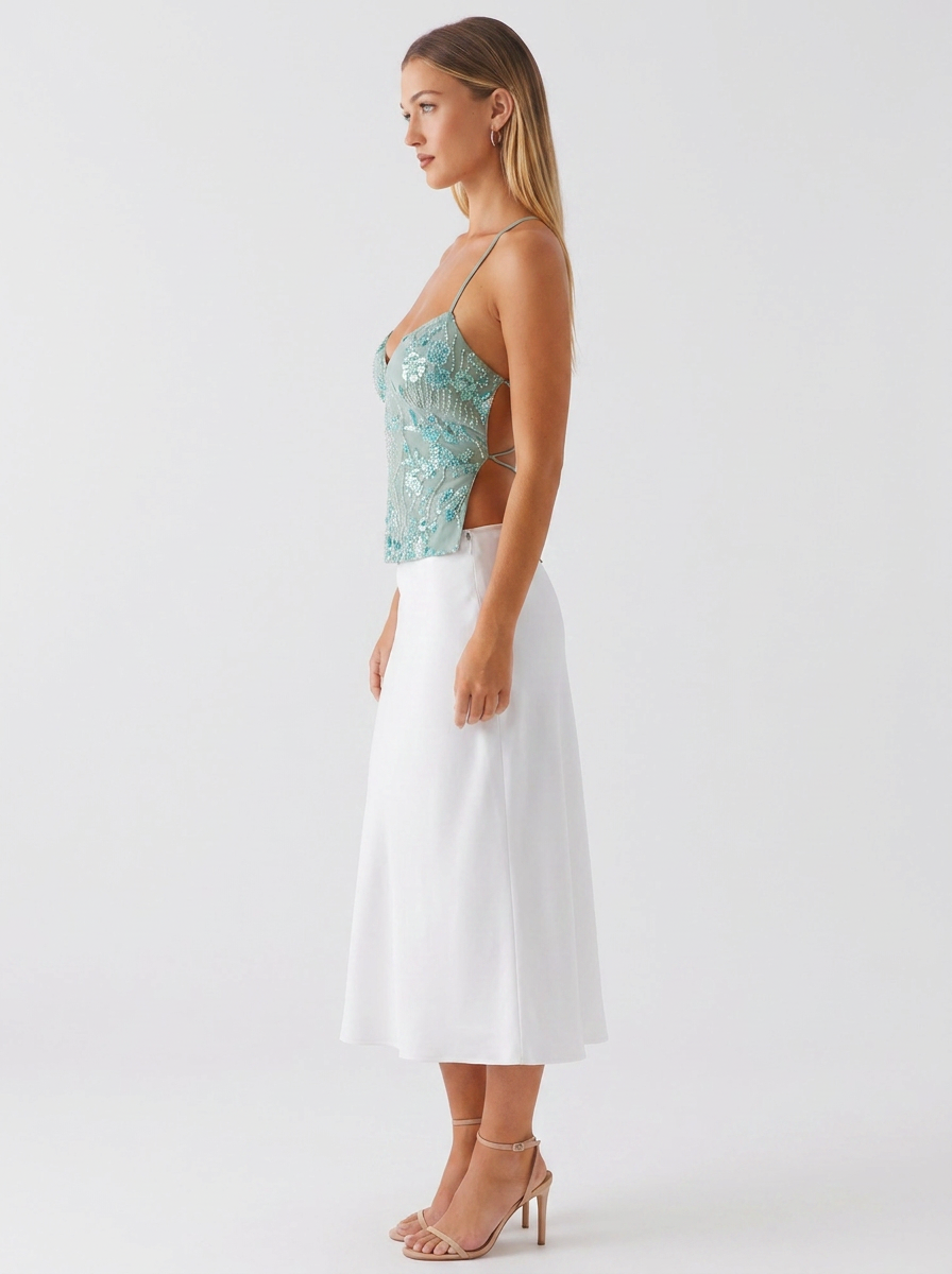 PRIYA | FLORAL PLUNGE TOP