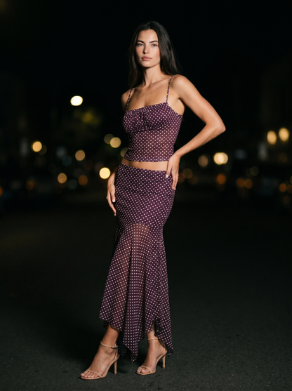 LILIANA | RUCHED PAJAMA MIDI SET - side