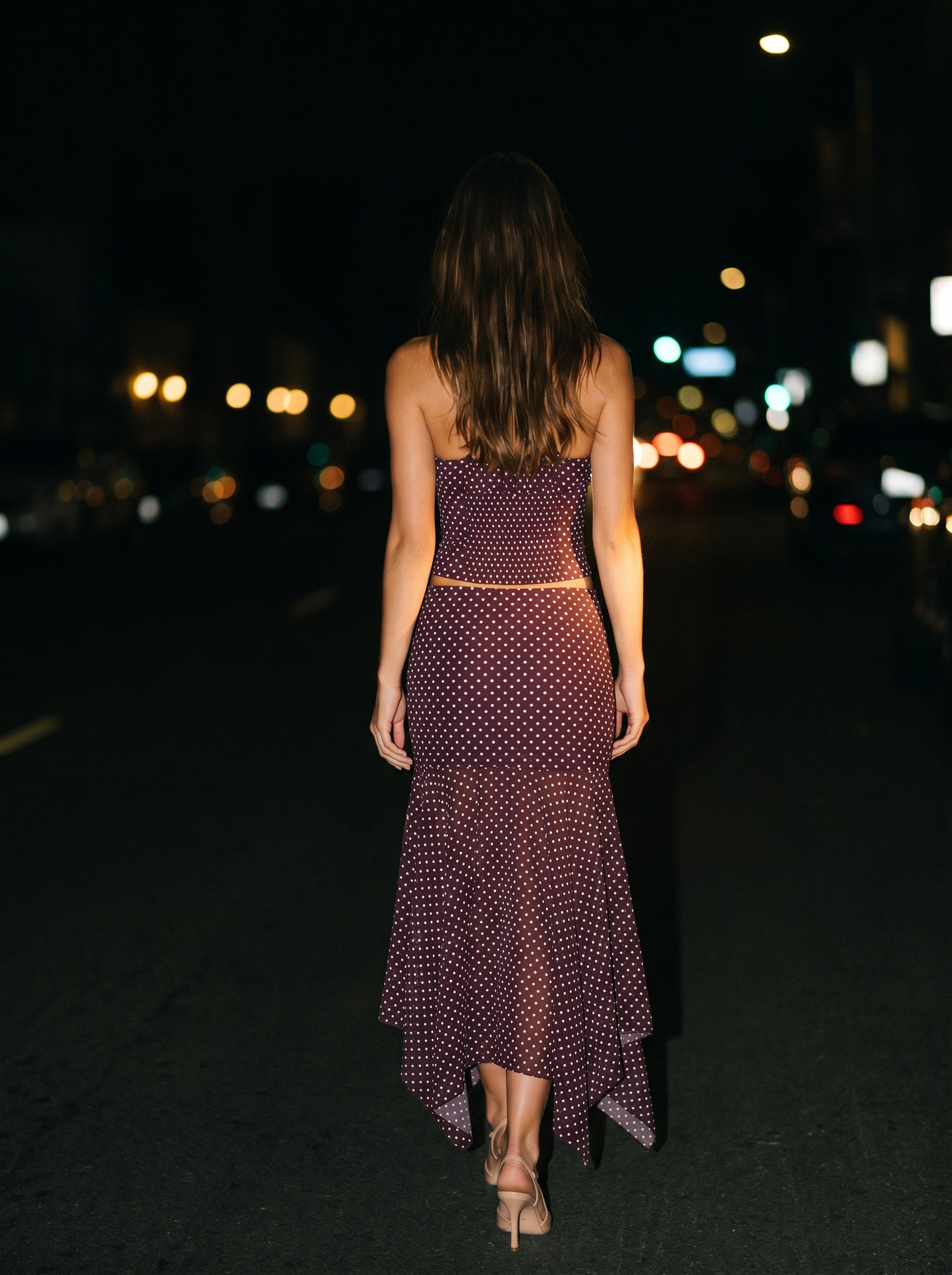 LILIANA | RUCHED PAJAMA MIDI SET - back