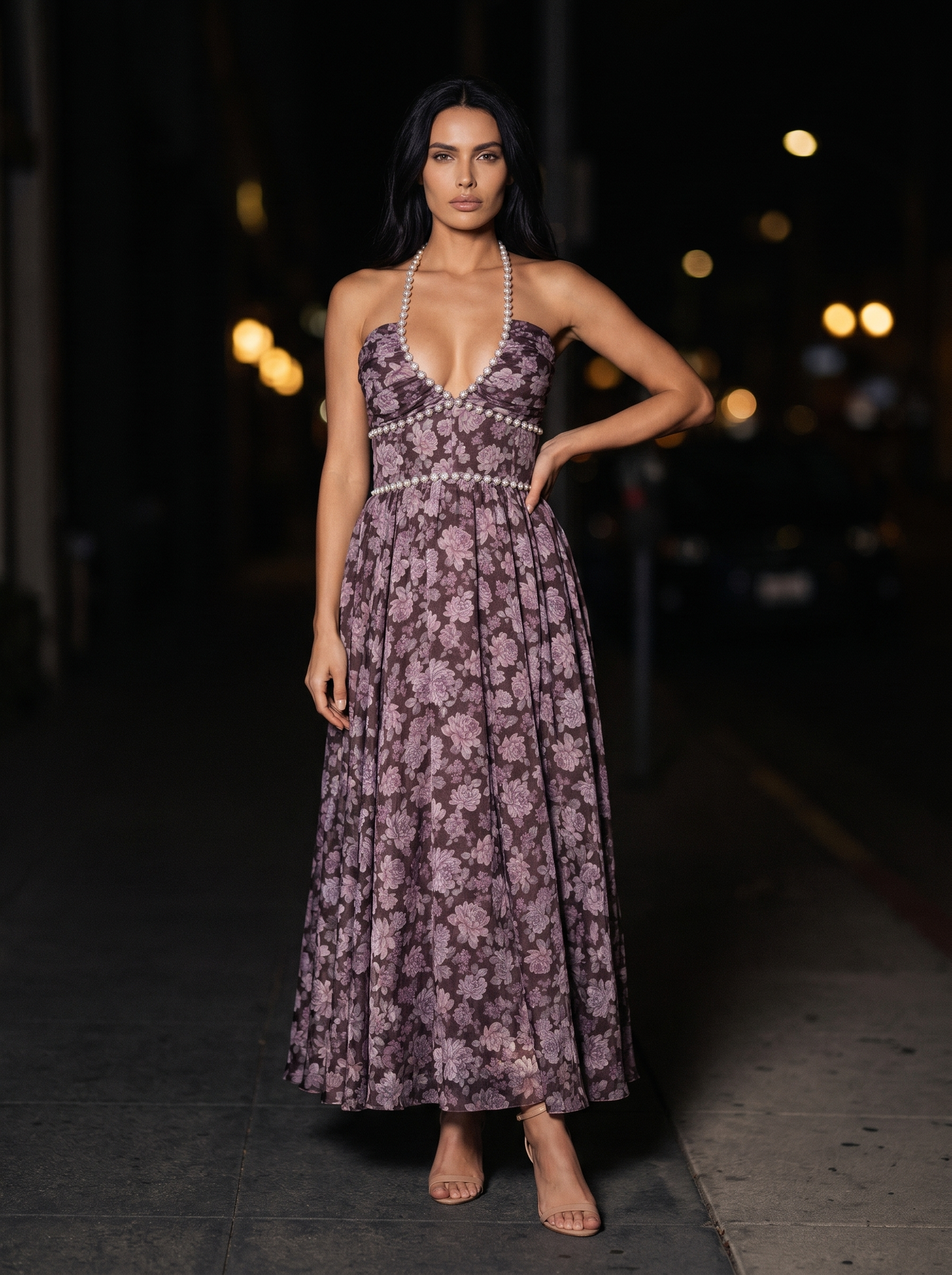 SIENA | EVENING MAXI DRESS - Midnight Bloom