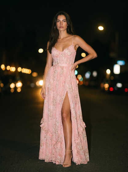 ROBIN | WINTER MAXI DRESS - Blush, front