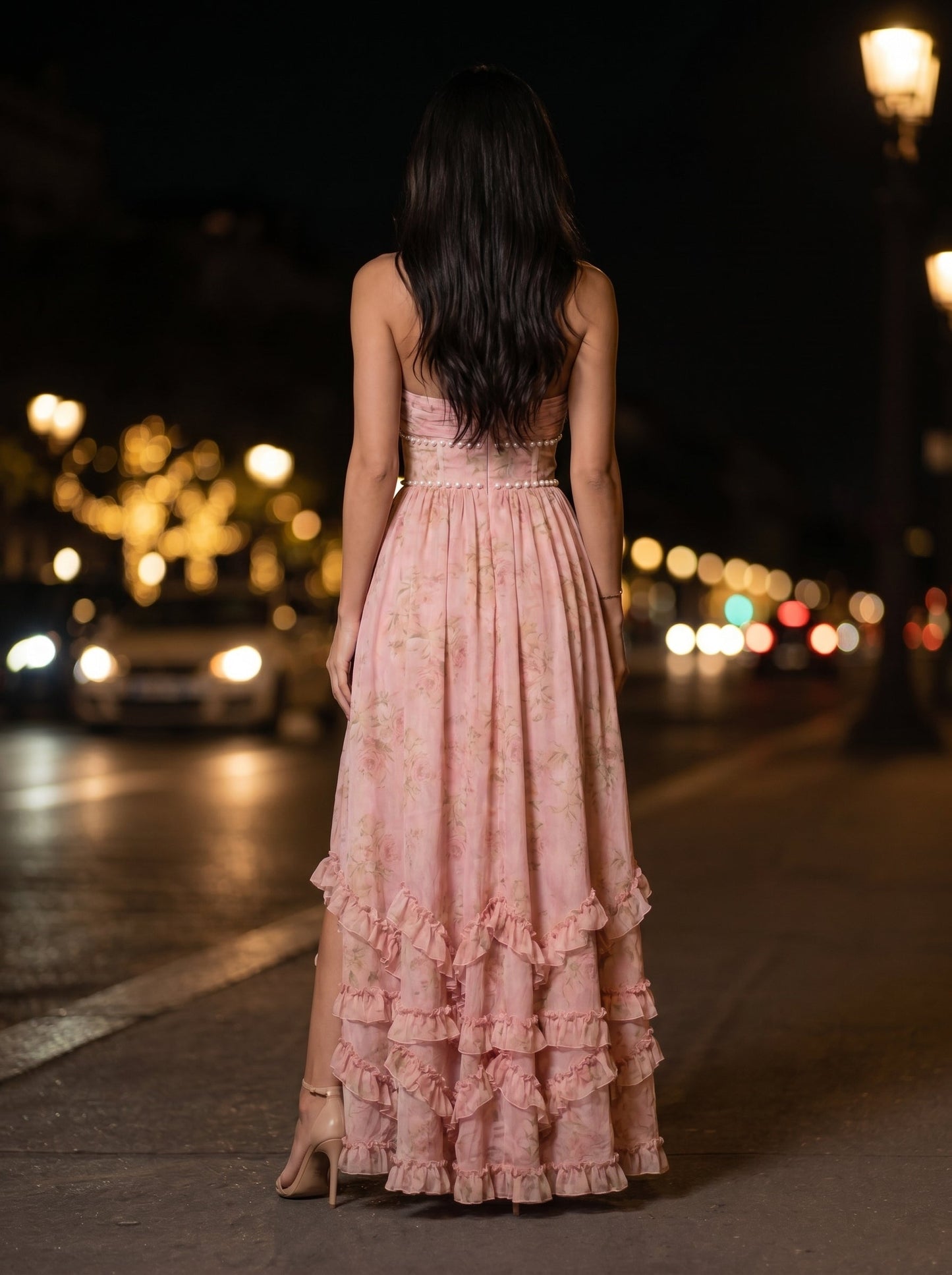 SIENA | EVENING MAXI DRESS - Rose, back