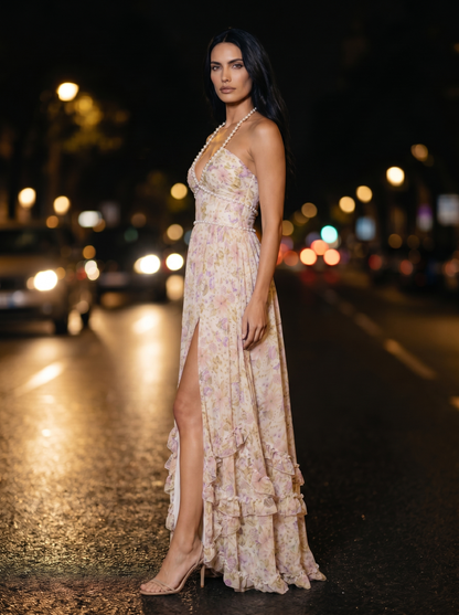 SIENA | EVENING MAXI DRESS - Champagne, side