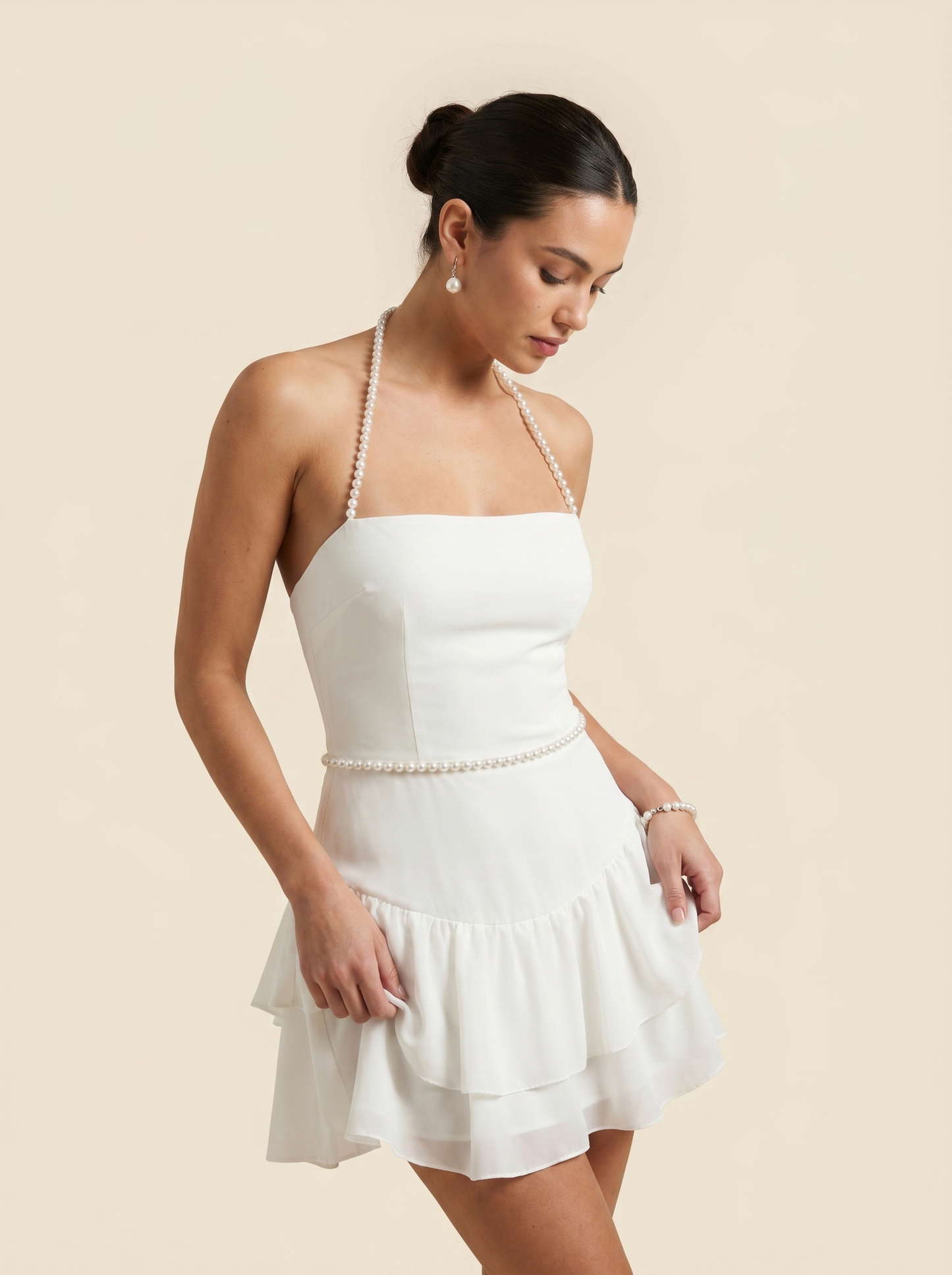 GABRIELA | FLORAL EMBELLISHED MINI DRESS
