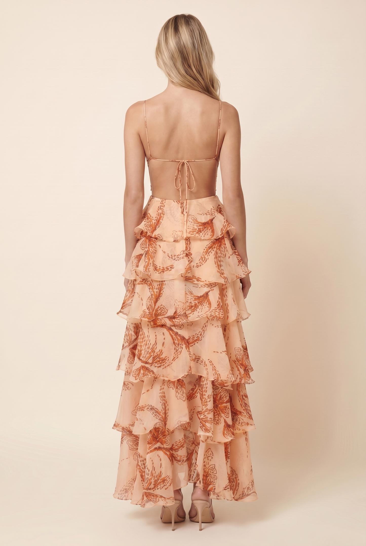 KIRA | BUTTERFLY RUFFLE MAXI DRESS
