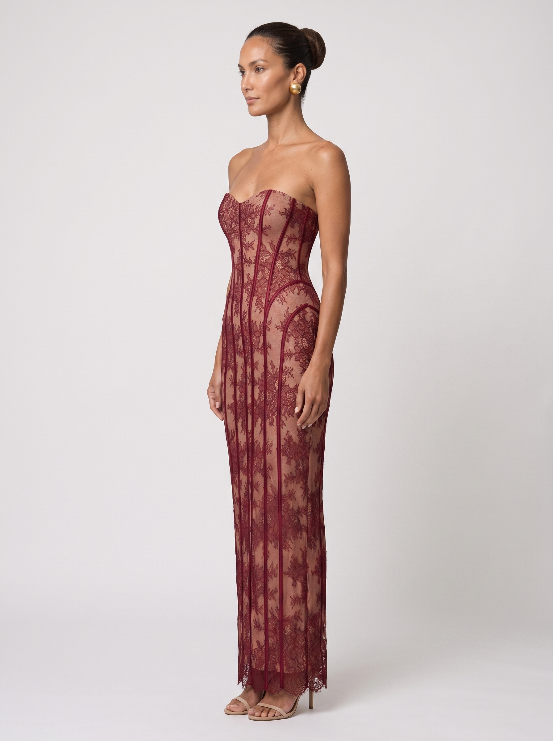 SUSANNA | SWEETHEART MAXI DRESS - Burgundy