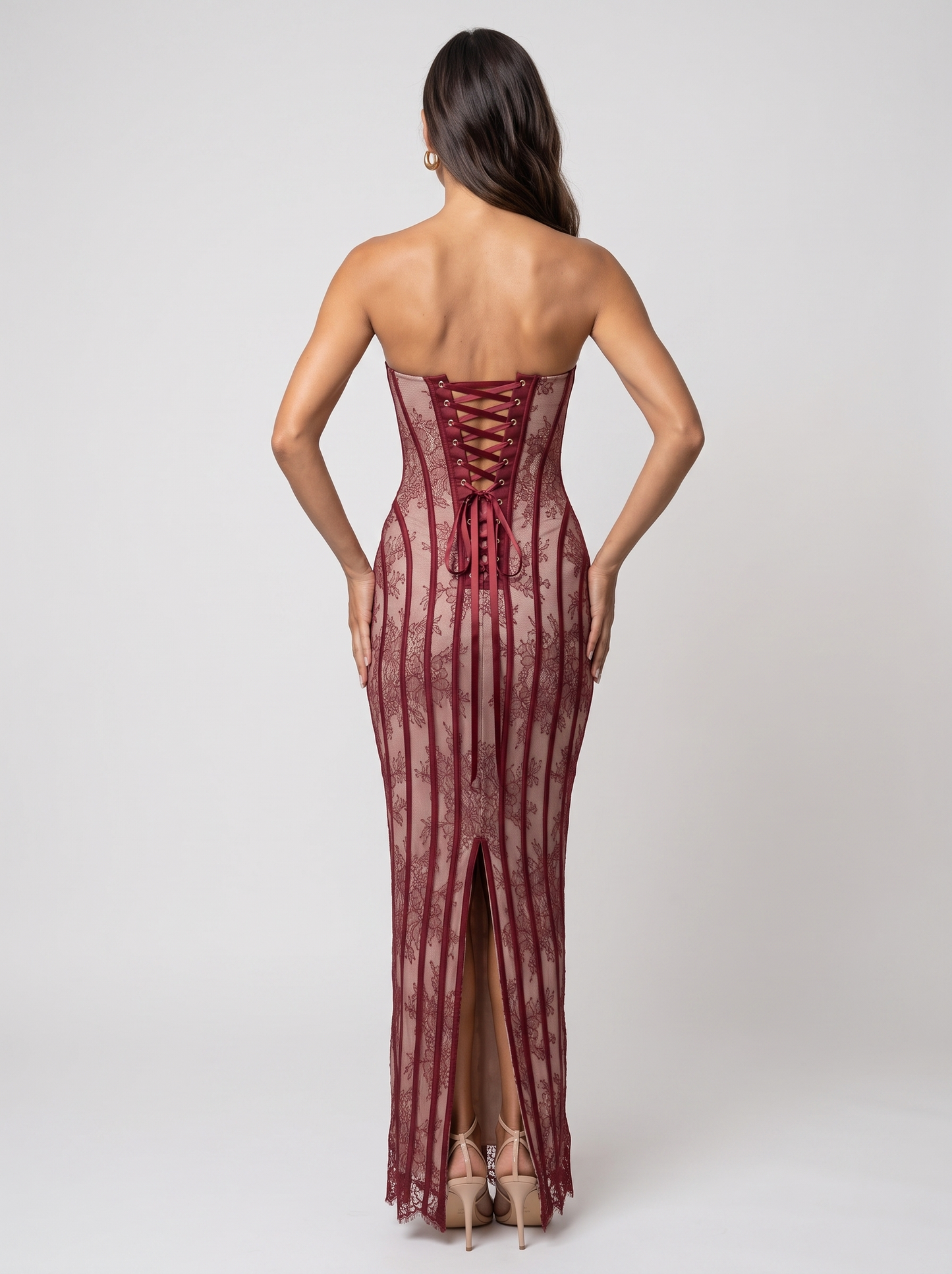 SUSANNA | SWEETHEART MAXI DRESS - Burgundy