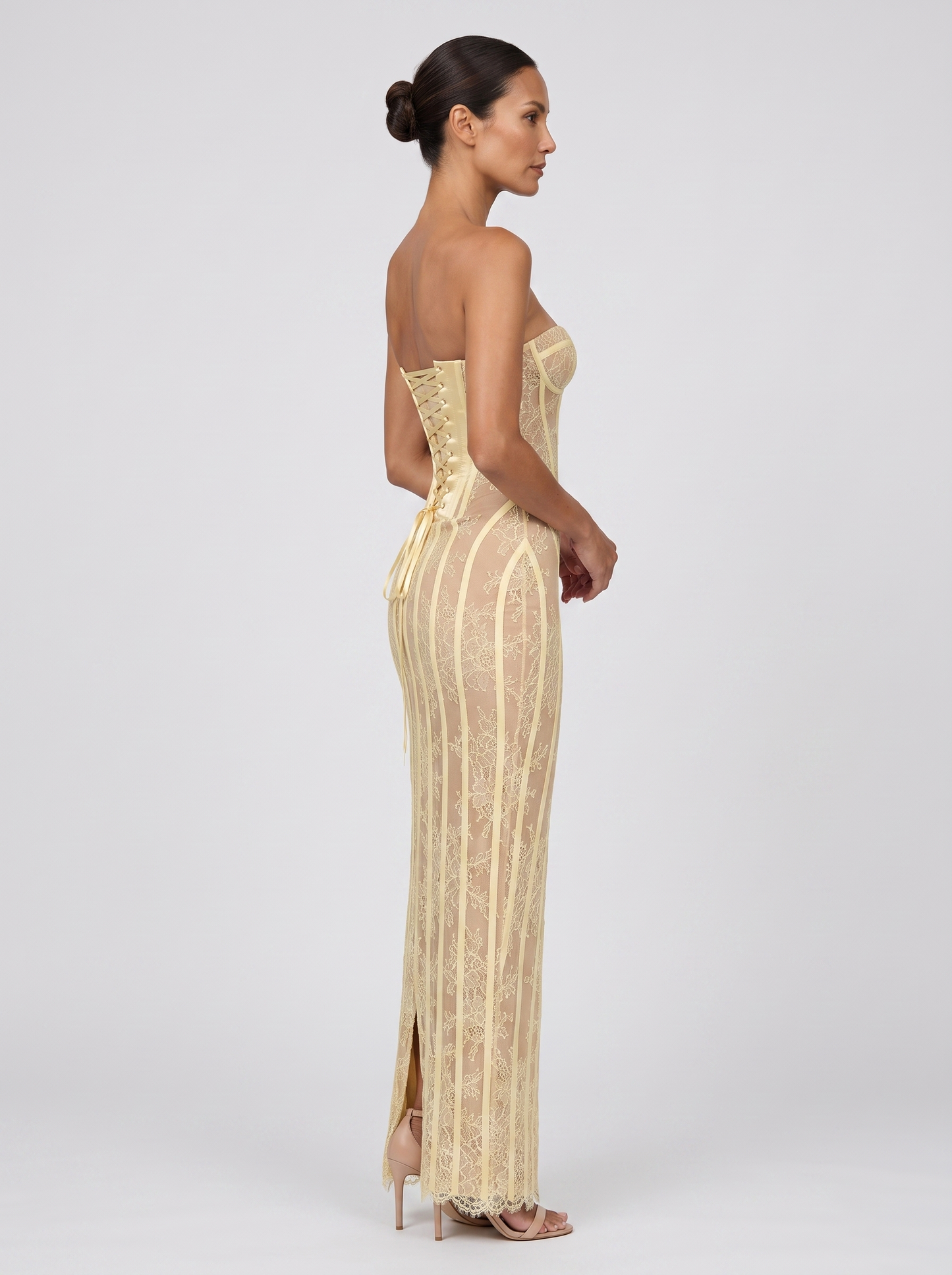 SUSANNA | SWEETHEART MAXI DRESS - Lemon