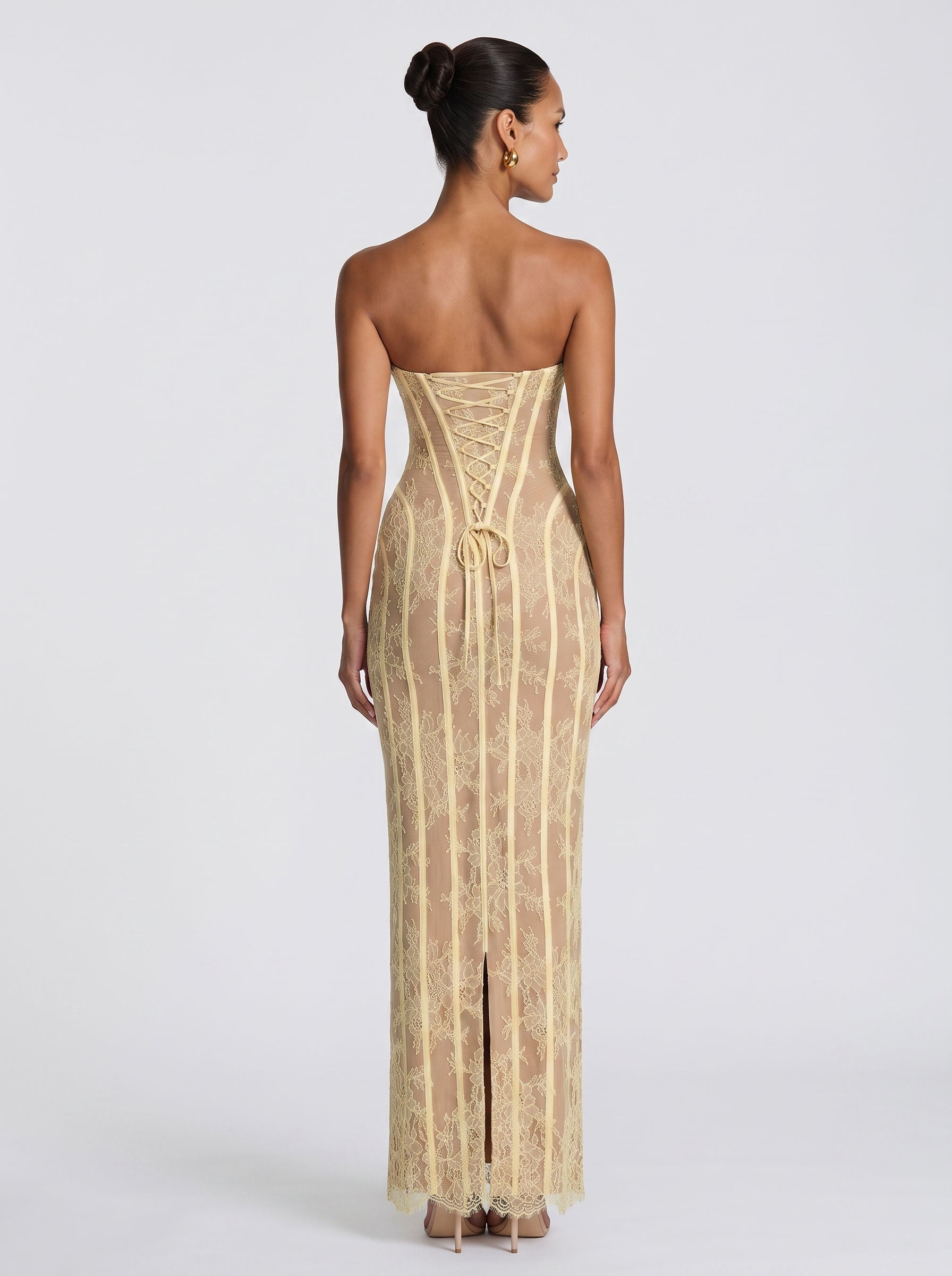 SUSANNA | SWEETHEART MAXI DRESS - Lemon