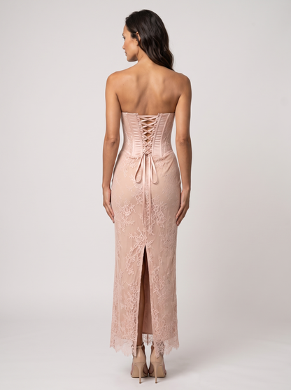 SUSANNA | SWEETHEART MAXI DRESS - Blush