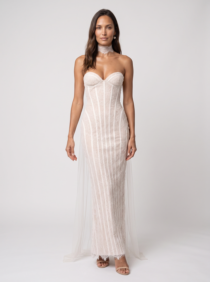 SUSANNA | SWEETHEART MAXI DRESS - Ivory