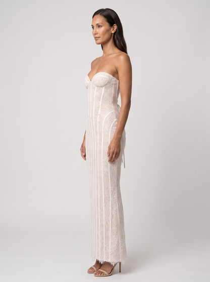 SUSANNA | SWEETHEART MAXI DRESS - Ivory