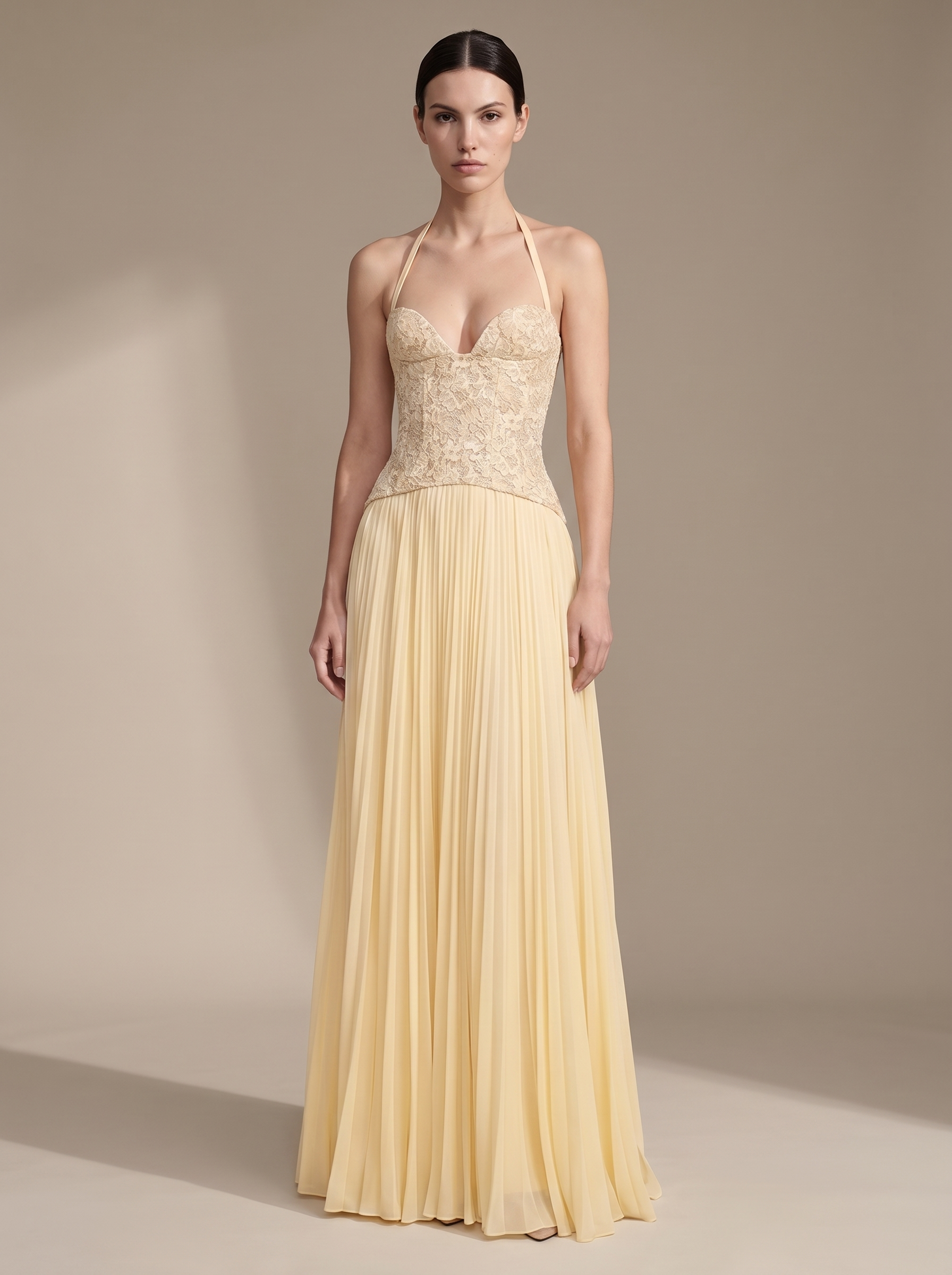 ROSEMARY | CUTE MAXI DRESS - Butter, front