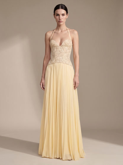 ROSEMARY | CUTE MAXI DRESS - Butter, front