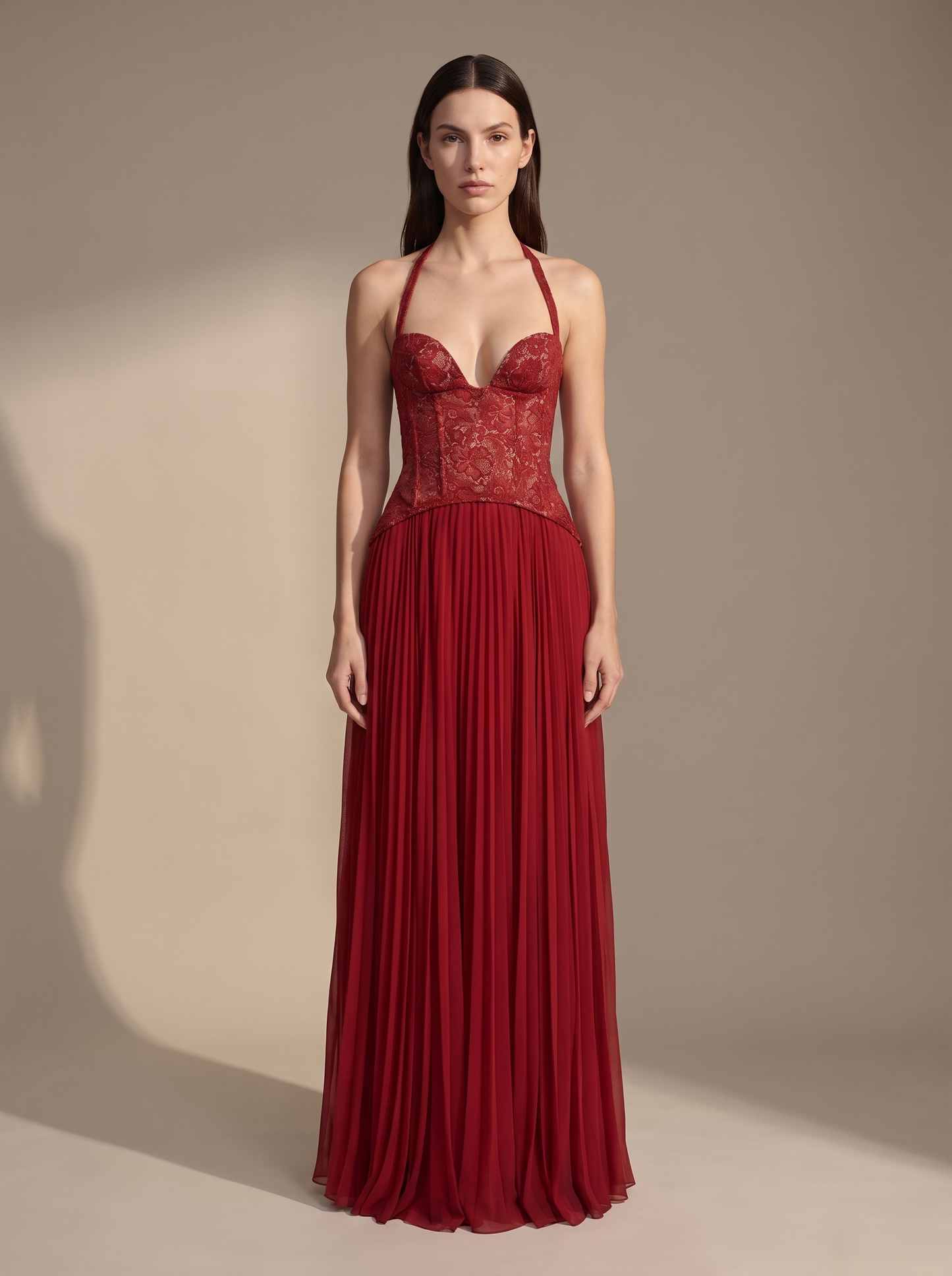 ROSEMARY | CUTE MAXI DRESS - Red, front