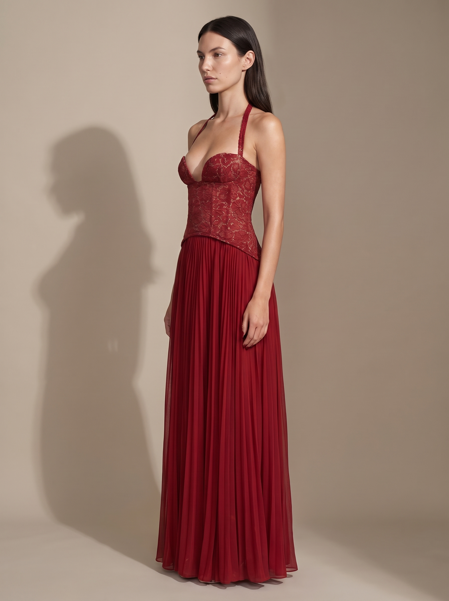 ROSEMARY | CUTE MAXI DRESS - Red, side